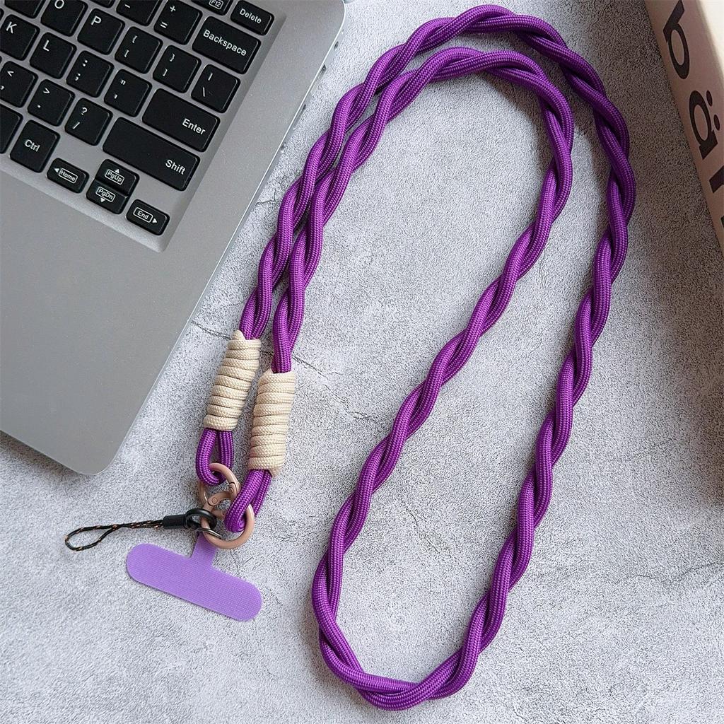 Nylon Twist Strap Phone For iPhone 17 Pro Max Universal Long Crossbody Rope Fits Outdoor Mountaineering Shoulder Neck Strap Rope