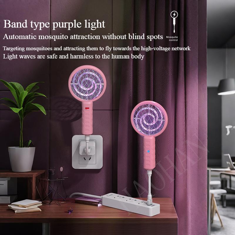 1pc USB Durable Mosquito Swatter,UV Lamp Mosquito Trap,Outdoor Mini Portable Mosquito Killer Lamp,with Switch