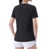 [TACVASEN] Women's Short-Sleeve T-Shirt, Quick-Drying, Black, Cooling, UV Protection, Sports, Fitness, Sweat-Wicking, Summer Wear, Black, Size M