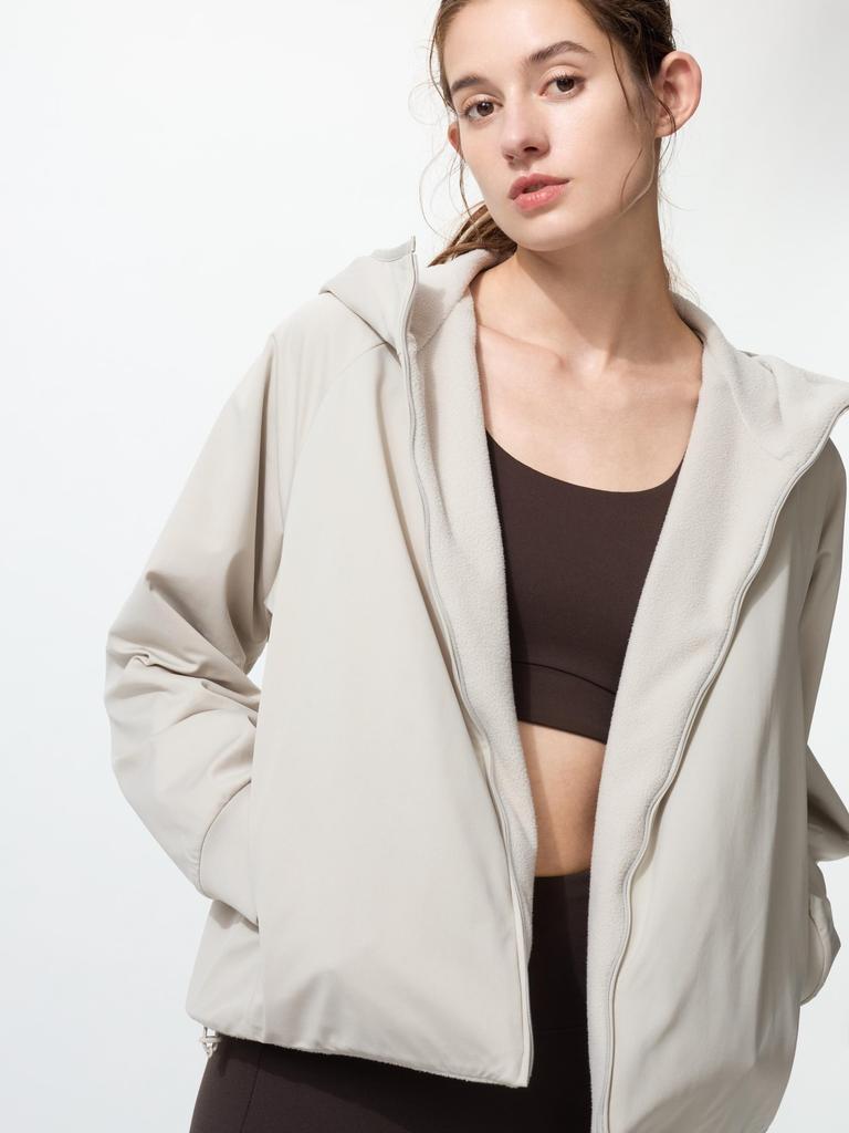Uniqlo Windblock Fleece Reversible Zip Hoodie