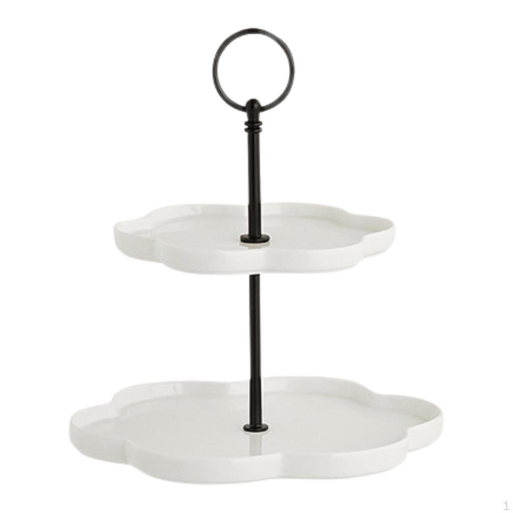 2 Tier Cupcake Stand Cake Plate Serving Platter Dessert Holder for Candy Donuts