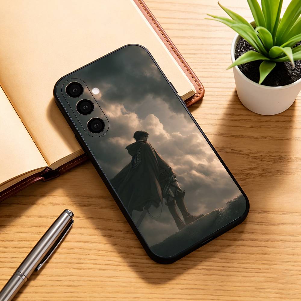 A-Attack on Titan L-Levi A-Ackerman Phone Case For Samsung Galaxy A73,A72,A71,A70,A53,A52,A51,Soft Silicone Black Cover