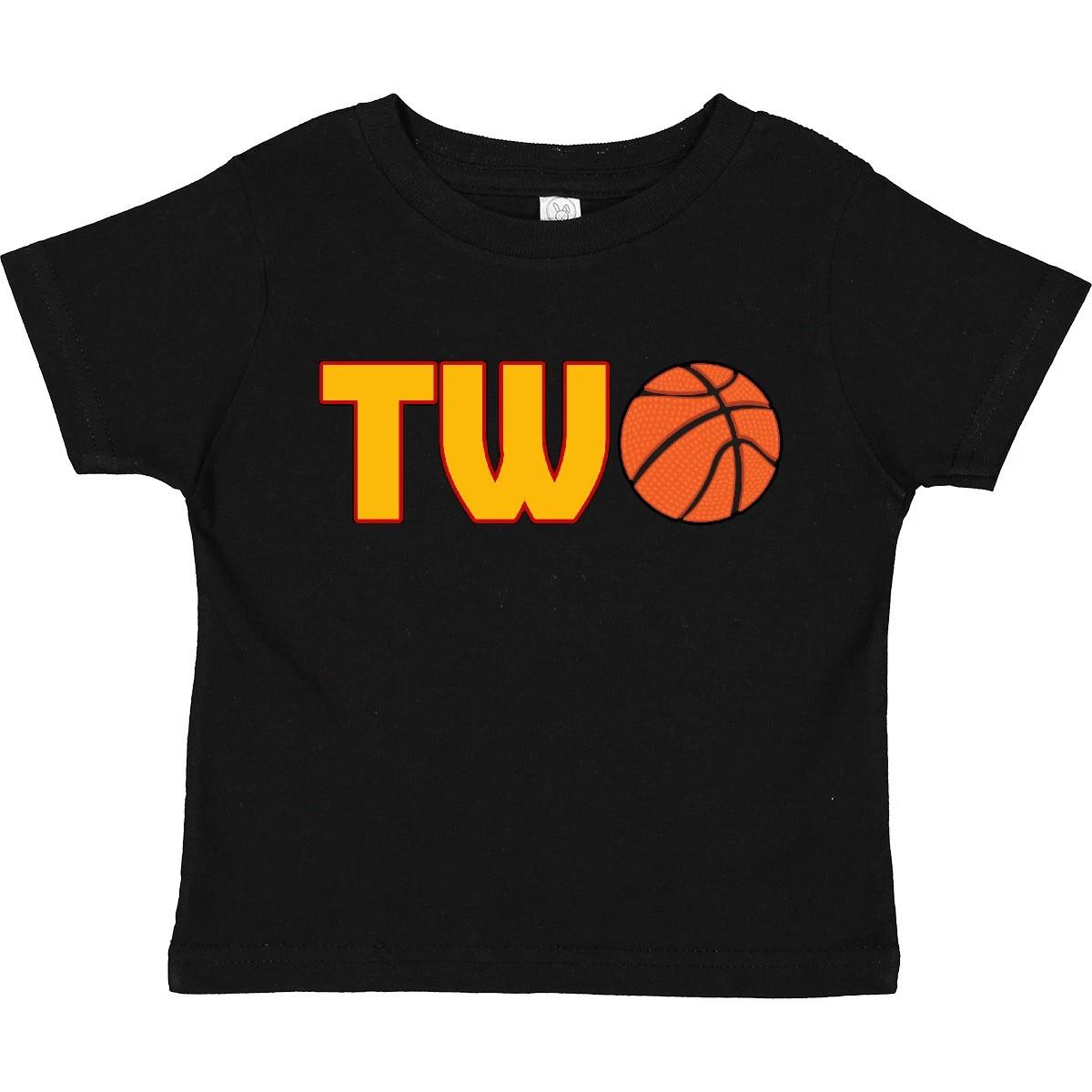 Inktastic Basketball Second Birthday Toddler T-Shirt Birthdays 2nd Team Sport 24 100