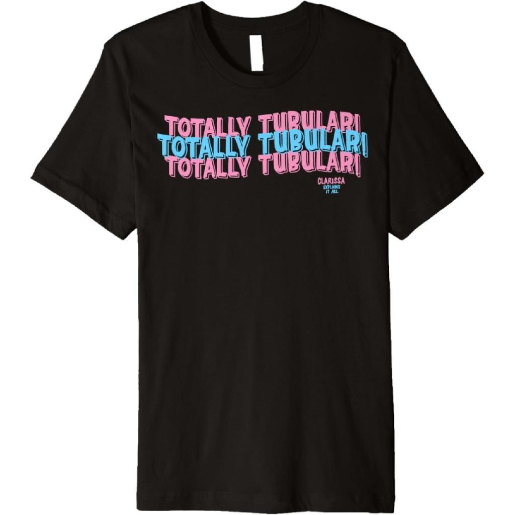 Clarissa Explains It All Totally Tubular Colorful Word Stack Premium T-Shirt
