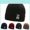 Color Knitted Solid Hat Letter Printing Beanie Caps Windproof Fashion Gifts