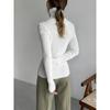 Women's Lengthened Turtleneck Sweater Autumn and Winter Knitted Bottoming Shirt Slim High Neck Pullover Sweater