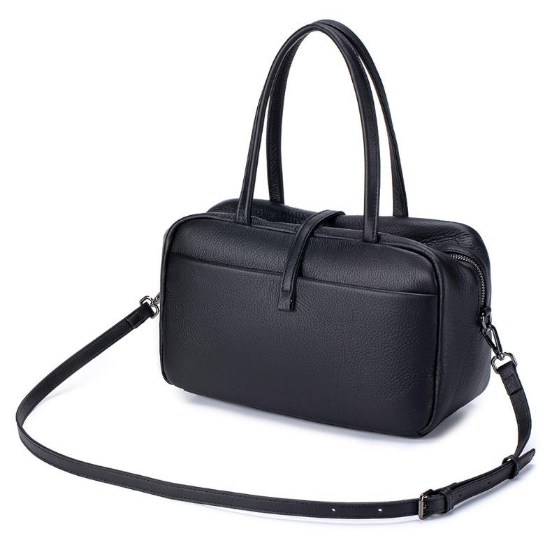 Neue koreanische Version, Unterarmtasche, Rindsleder erste Schicht, tragbare Boston-Damentasche, Schulter-Umhängetasche, weiche Ledertasche für Pendler.