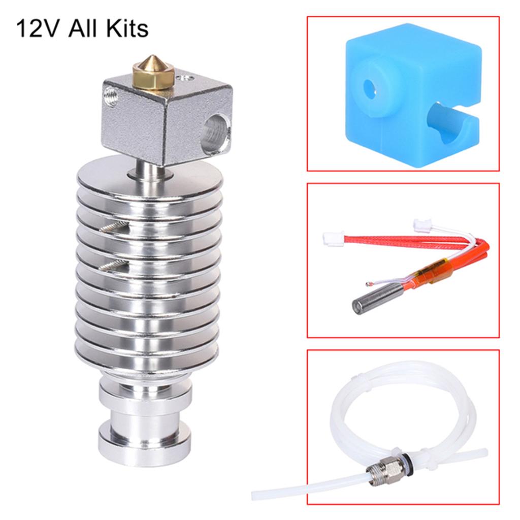 3D Printer 12V Hotend V5 J-head Hotend Bowden Extrude Kit with 0.4mm Nozzle Heater Wire Compatible with Series 3D Printer Chiron