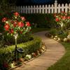 Solar Azalea Flower Stake Lights LED Waterproof Solar Powered Floral Garden Light for Outdoor Patio Yard Pathway Landscape Decor