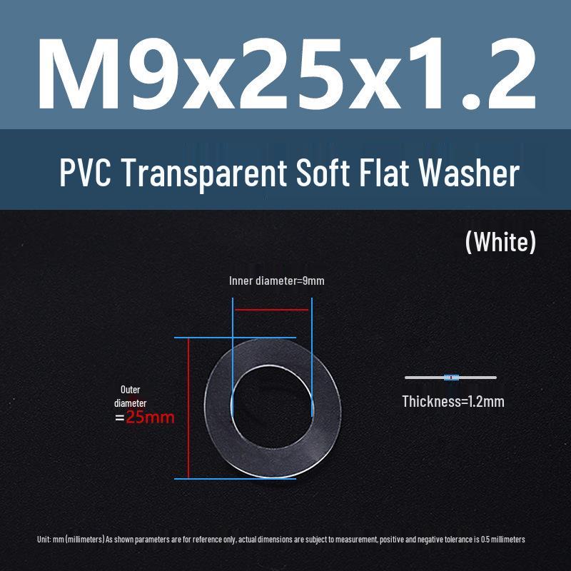 Yigu Transparent PVC Washer: Insulating Soft Rubber Gasket for Screws