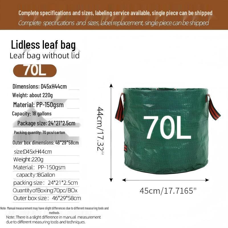 Reusable Large-Capacity Leaf Collection Bag with Slanted Opening