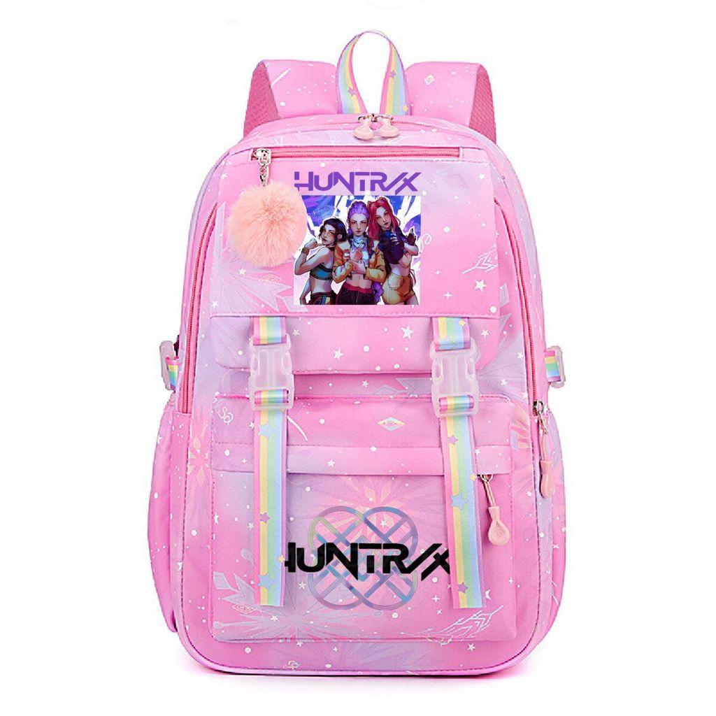 Kids Girls Kpop Rumi Mira Zoey Super Star Singers Printed Backpack Student School Bag