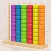 Holzperlen-Sequenzierspiel mit 7 Spalten Feinmotorik Vorschulbildung Farbsortierperlen Stapeln Lernspielzeug