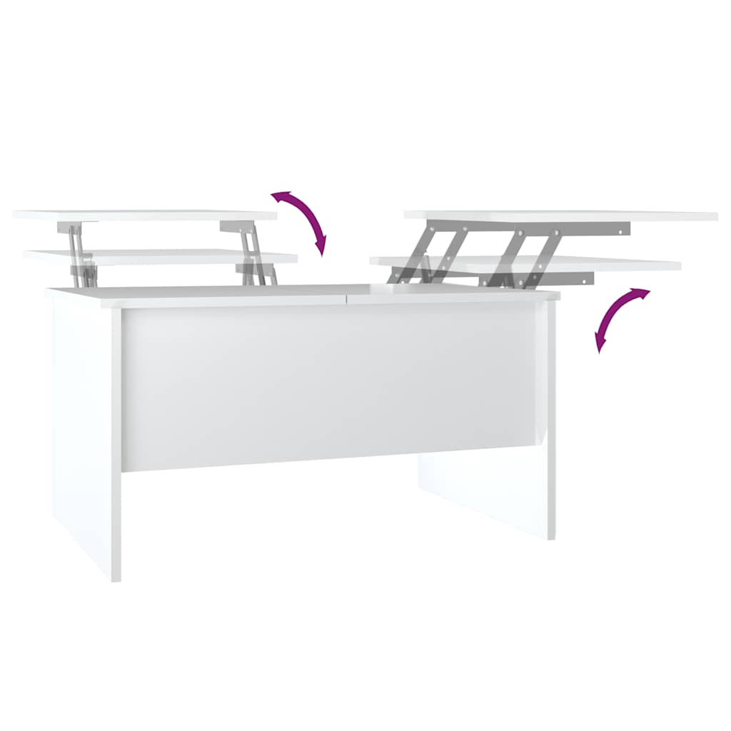 Vidaxl Coffee Table, High Gloss White, 80X50X42.5 Cm