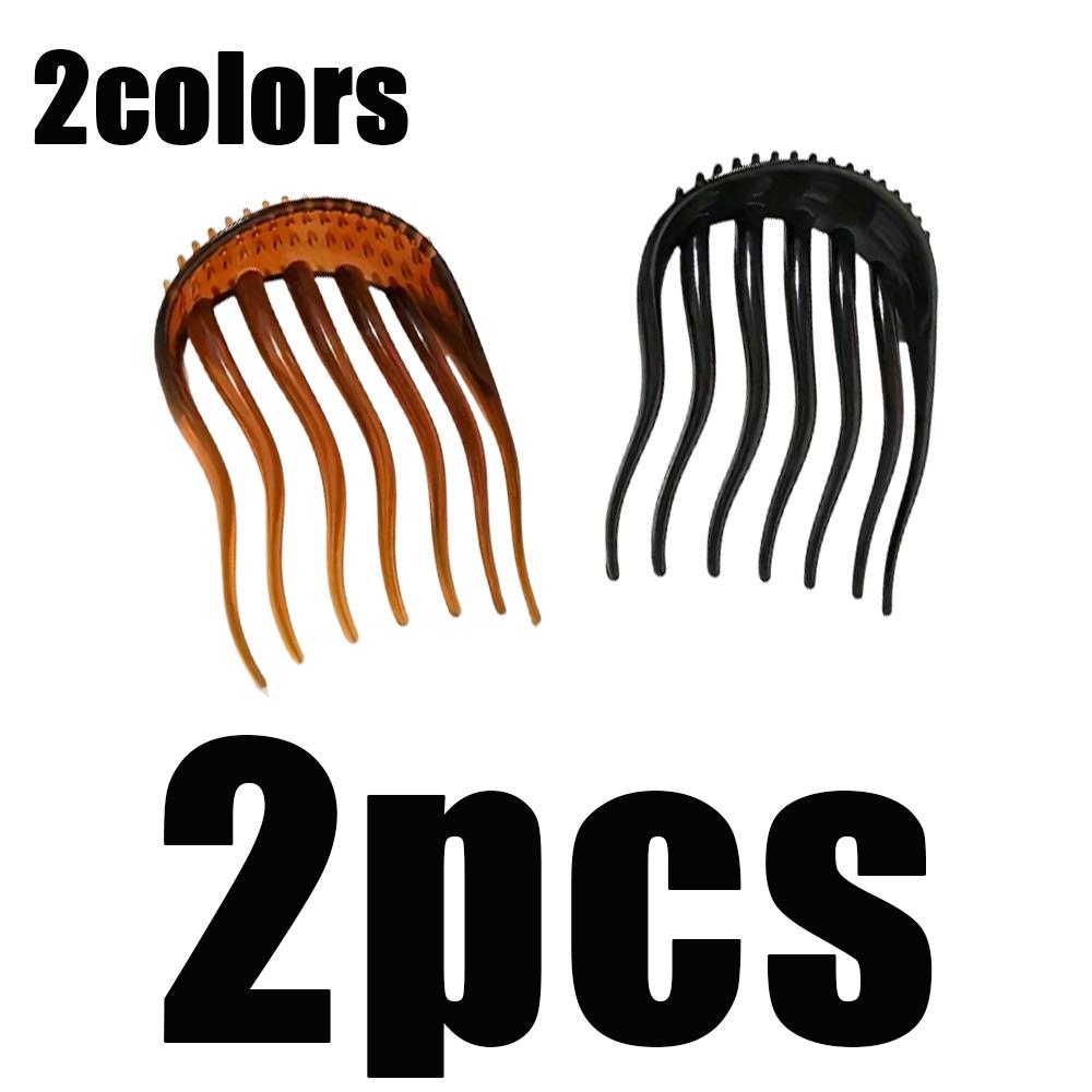 1/2/4pcs Fluffy Hair Comb Simple Ponytail Hair Clips Ponytail Heightener Girls Hair Styling Tools Elegant Hair Clip Accessory