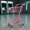 TwoTier Shopping Cart PU Wheels Metal Trolley Heavy Duty Convenience Store for