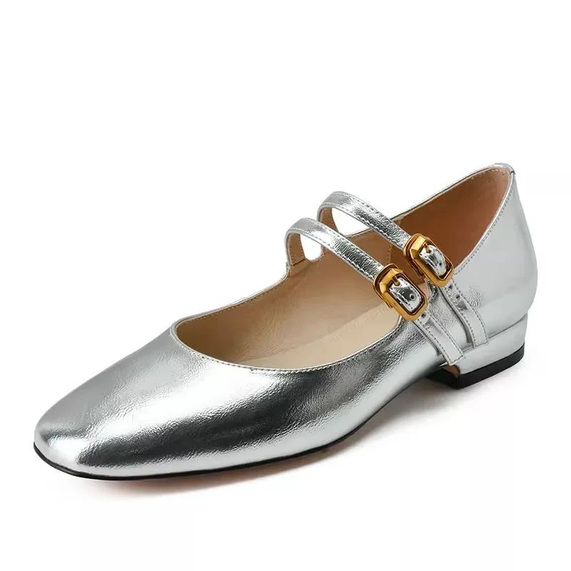 Women Shoes Retro Flat Mary Jane Ballet Shoes for Women Low Heeled Single Shoes Loafer Female Zapatos De Mujer 2024