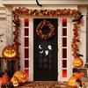 Halloween Garland 7-piece Set Decorations Ghost Bat Spider Web Witch Moon Hanging Paper Door Flag Sign Entrance Wall Pendant Decor Interior Store Home