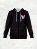 Printed Design Pink Butterfly Be Yourself Print Elegant Style Casual Style Hooded Zipper Style Ladies' Casual Jacket