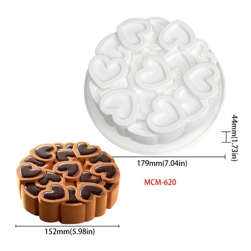 

Valentine s Day Rose Design Mousse Cake Mold Floral Chocolate Mould Silicone Mold for DIY Cake Dessert Home Kitchen Baking Tool