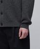 Musinsa Standard Relaxed Ribbed Round Neck Cardigan [Medium Gray]