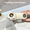 Toothbrush Holder, Cat Shape with Drain Port, Mold-Resistant Double-Hole Ceramic Organizer for Bathroom Accessory