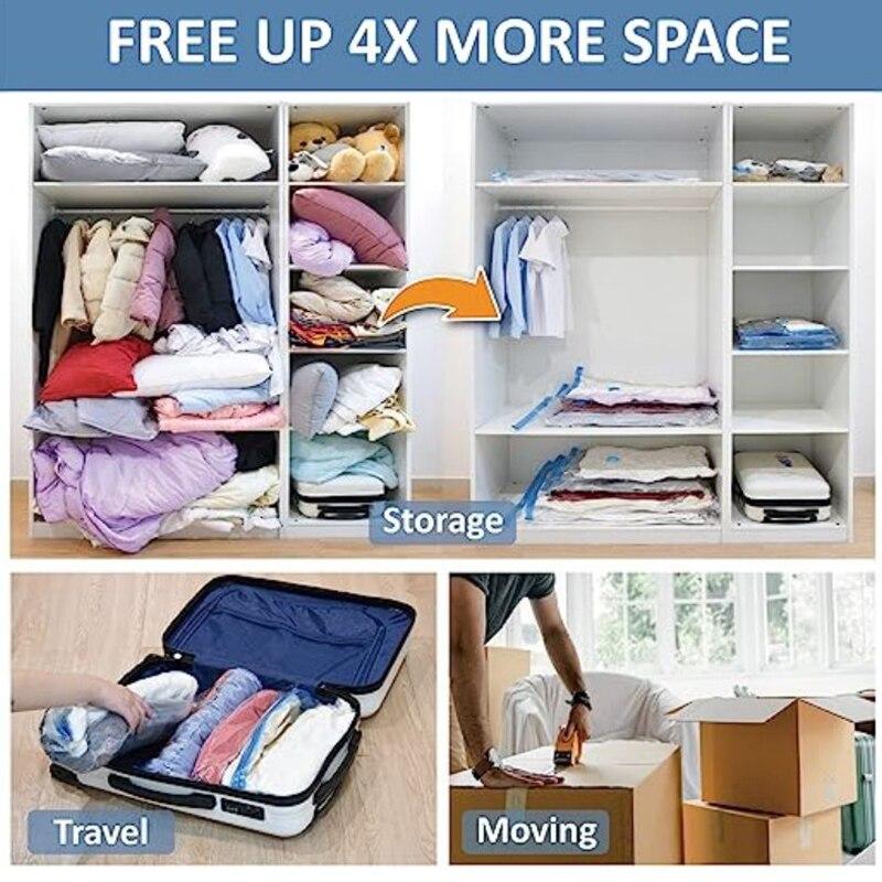 1 Set Travel Compression Bags Vacuum Packing Roll Up Space Saver Bags for Luggage Cruise Ship Essentials
