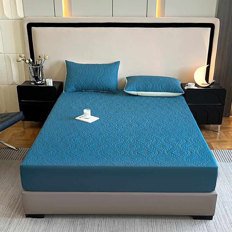 Wasserdichter Gesteppter Matratzenschoner Atmungsaktiver Milbenschutz-Matratzenbezug Rutschfest Antibakterielles Spannbettlaken 140/150/160