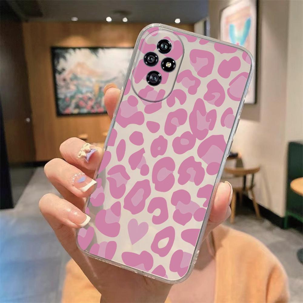 Colorful Leopard For Honor 200 90 Lite 50 70 X9 20 9X Marble Artistic Phone Case Transparent Clear Camera Protection Soft Cover