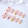 24-Piece Fresh Spring Floral Oval Nails - Medium Length False Fingernails