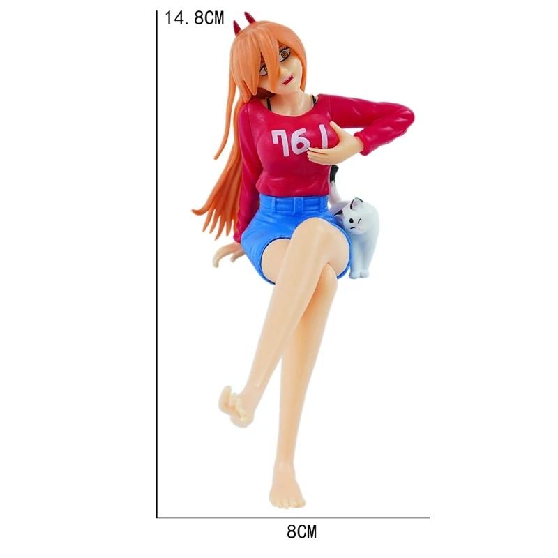 

16CM Anime Denji Model Power Pochita Model Pressed Instant Noodles Scene Ornaments Makima PVC Model Doll Makima Boxed Toys With box