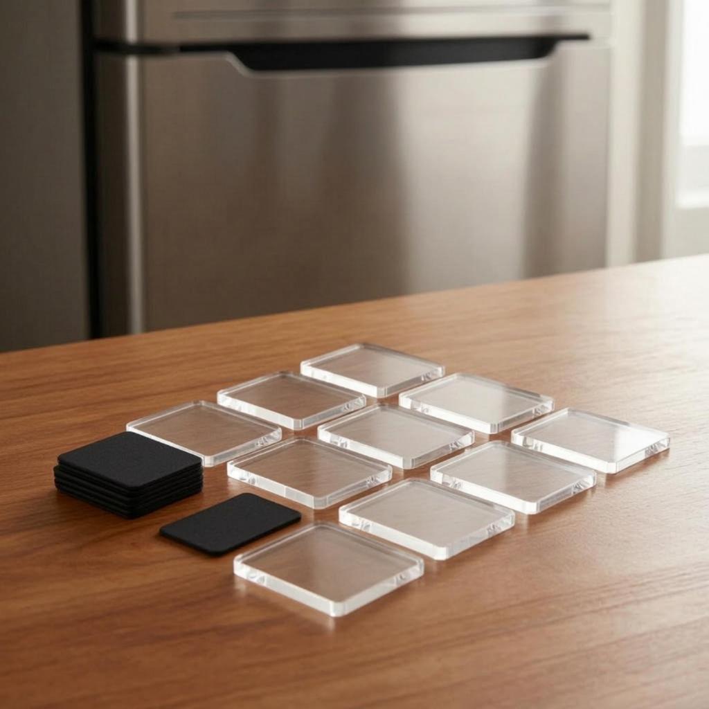 10 Pieces Magnetic Holders Lightweight Clear Acrylic Fridge Holder Slim