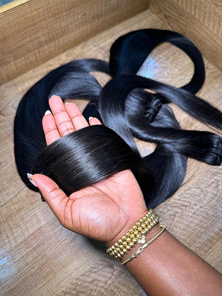 Indian Human Hair Bundles Bone Straight