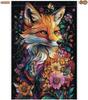 Welcome Spring Fox Garden Ag 28x40 Double Sided, Linen Small Ower Garden Yard House Ags Outside Outdoor Summer Porch L