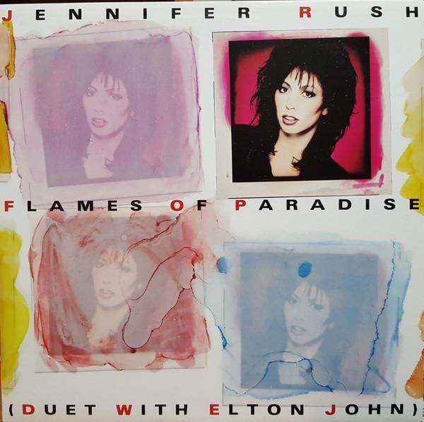 

12inch Record JENNIFER RUSH ELTON JOHN Flames Of Paradise 12EXP06829 EPIC 1987 Japan Pop Used