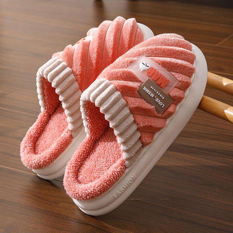 

Cixi cotton slippers women s winter new plush home warm couple winter cotton slippers 36/37 yards