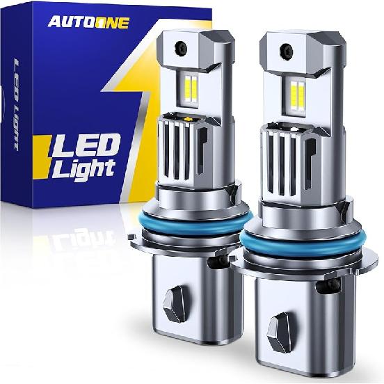 AUTOONE 80000LM 9005/HB3 And H11/H9/H8 Fog Light Bulbs, 800% Brightness HB3 H11 Bulbs Combo With Cooling Fan, 6500K White, Pack Of 4