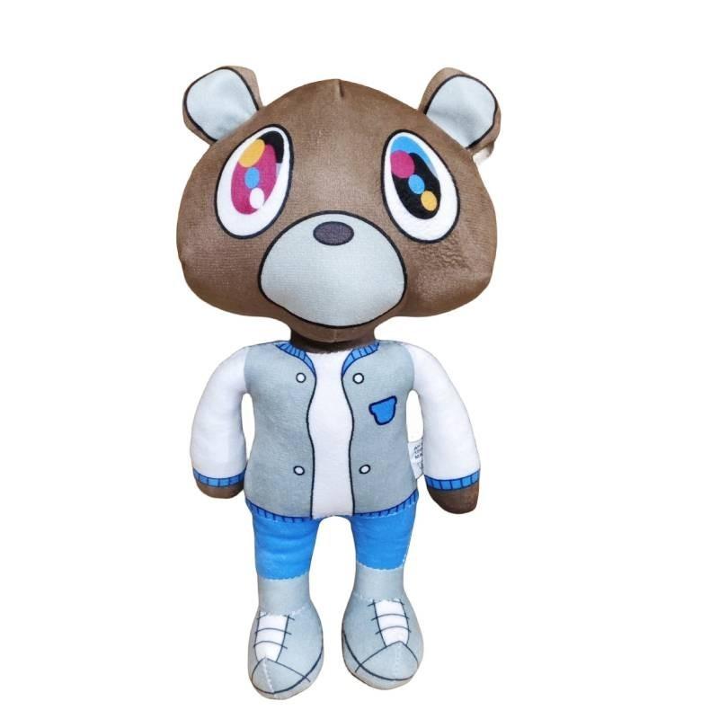 Adorable Kanye Teddy Bear Plush Toy Soft Crystal Velvet Stuffed Doll Collectible