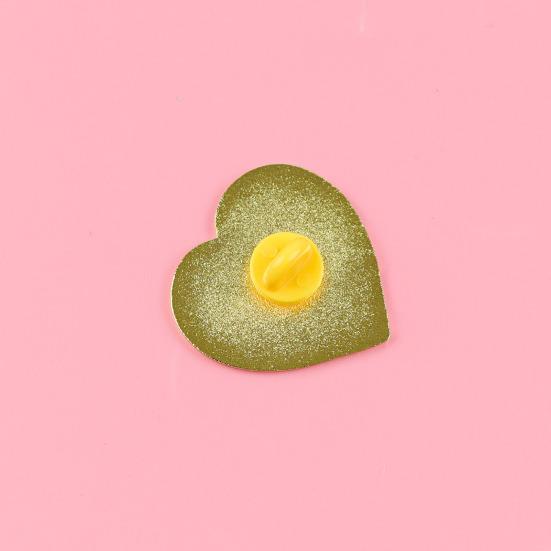 Brooch Pin, Forest Animals Heart-Shaped Brooch, Thickened Zinc Alloy Badge, Enamel Paint Tree Hole Secure Pin for Coat Hat Backpack Gift