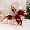Christmas Flower Cuttings DIY Christmas Scene Layout Props Sequin Flower Arrangement Christmas Tree Decoration Simulation Flowers