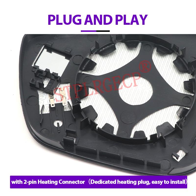 1 PC Door Wing Mirror Glass Heated Left Right Side Car-styling Rearview Mirror for Peugeot 208 2008 13-19 308 13-21