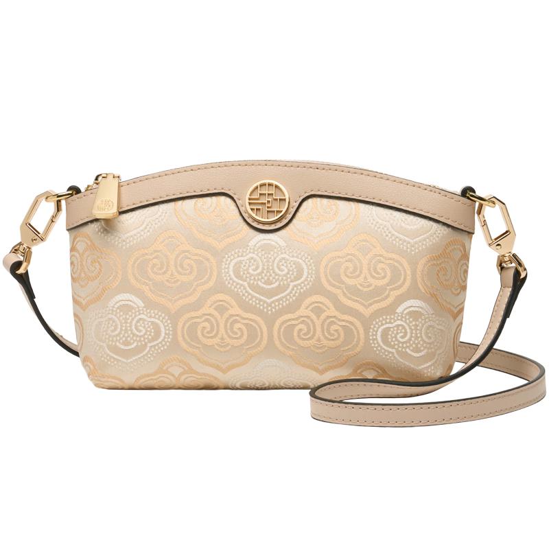 Juer Small Women s Zhuang Brocade Shell Crossbody Handbag