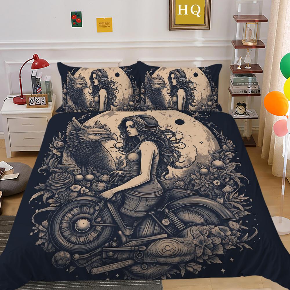 3D Beauty Skull Printing Bedspreads Twin Size Polyester Home Bedding Set Boy High Quality Home Duvet Cover Set