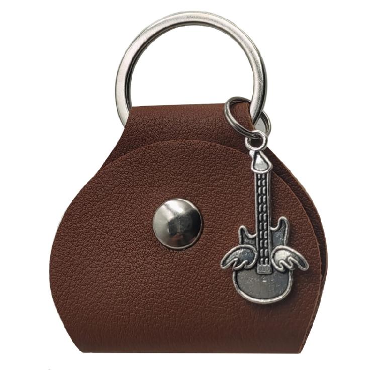 Guitar Plectrum Storage Bag Guitar Pick Storage Box Guitar Pick Pouch Practical Pick Container Leather Texture for Picks