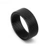 Hip Hop Stainless Steel Couple Ring Fashion Mesh Patterned Rings Simple Wedding Bands Women Men's Party Jewelry