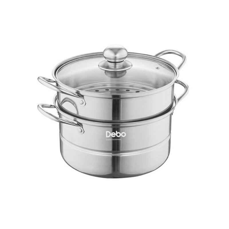 Debo Sibelle DEP-721 28cm Doppelschichtiger Mehrzweck-Suppendampfgarer aus Edelstahl