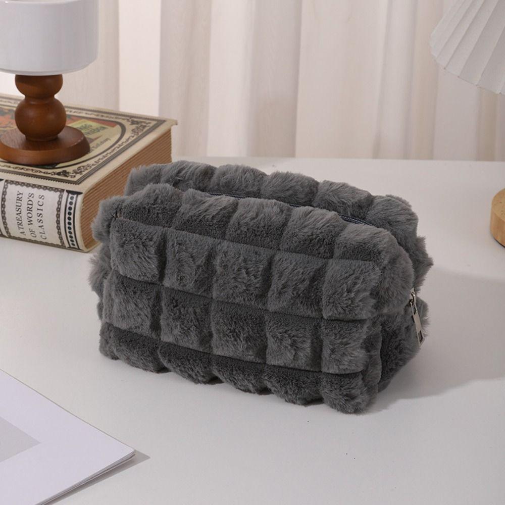 Merad Style Pencil Case Plush Pen Storage Bag Cute Pencil Box Student