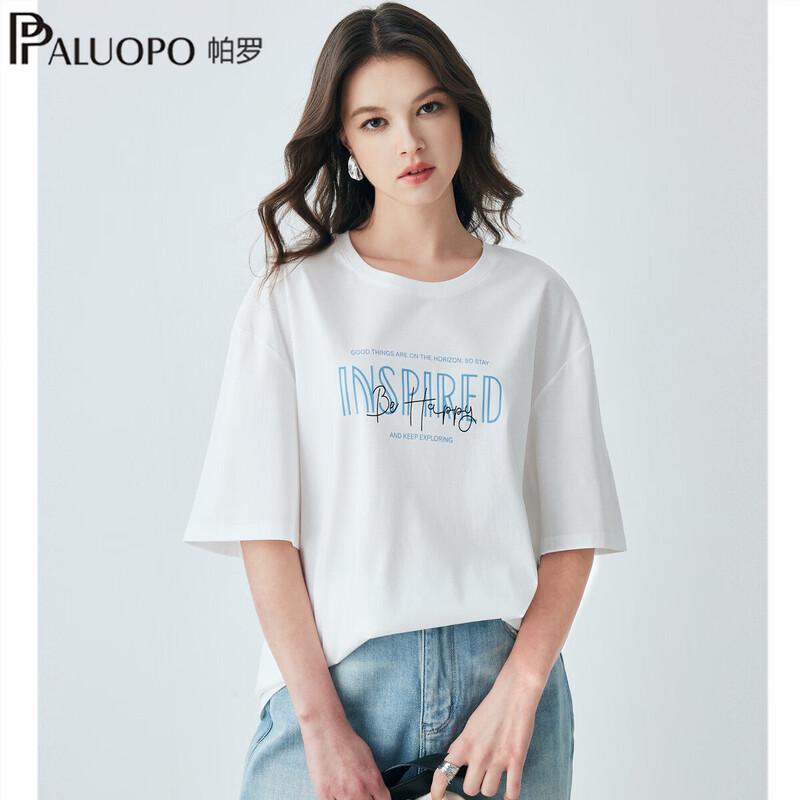 PALUOPO Women s Simple Printed Short Sleeve T-Shirt XL (170/92A)