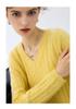 Lekasha Cashmere Cable Knit V-Neck Loose Base Layer Shirt