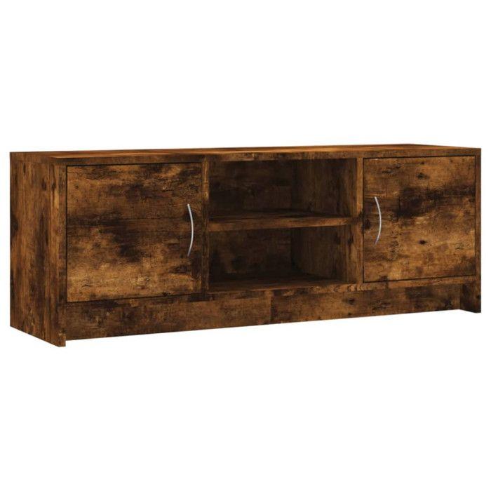 VidaXL TV Stand Smoked Oak 102x30x37.5 Cm Engineered Wood 823258